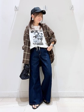 「GLOBAL WORK（グローバルワーク）のアイテム（パンツ）」を使った、kimi5amuroaさん（レディース・154cm）の夏コーディネート
