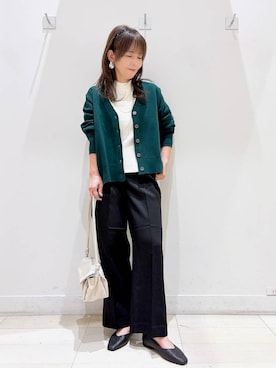 「GLOBAL WORK（グローバルワーク）のらくっション撥水フィットパンプス/135895（パンプス、ブラック系）」を使った、kimi5amuroaさん（レディース）の秋コーディネート