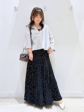 「GLOBAL WORK（グローバルワーク）のプリーツフレアスカート/1049214（スカート、その他）」を使った、kimi5amuroaさん（レディース）の夏コーディネート