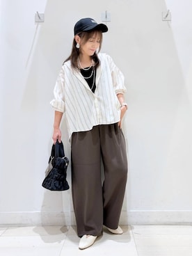 「GLOBAL WORK（グローバルワーク）のアイテム（帽子）」を使った、kimi5amuroaさん（レディース・154cm）の夏コーディネート