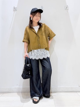 「GLOBAL WORK（グローバルワーク）のアイテム（帽子）」を使った、kimi5amuroaさん（レディース・154cm）の夏コーディネート