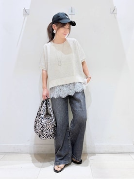 「GLOBAL WORK（グローバルワーク）のアイテム（帽子）」を使った、kimi5amuroaさん（レディース・154cm）の夏コーディネート