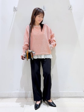 「アイテム（バンダナ/スカーフ、ベージュ系）」を使った、kimi5amuroaさん（レディース・154cm）の秋コーディネート