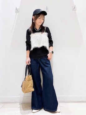 「アイテム（パンプス、ホワイト系）」を使った、kimi5amuroaさん（レディース・154cm）の秋コーディネート