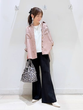 「アイテム（パンプス、ホワイト系）」を使った、kimi5amuroaさん（レディース・154cm）の夏コーディネート