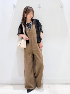 「GLOBAL WORK（グローバルワーク）のアソート三連ネックレス/495430（ネックレス、ホワイト系）」を使った、kimi5amuroaさん（レディース）の夏コーディネート
