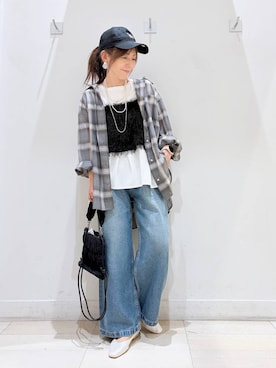 「GLOBAL WORK（グローバルワーク）のアイテム（帽子）」を使った、kimi5amuroaさん（レディース・154cm）の夏コーディネート