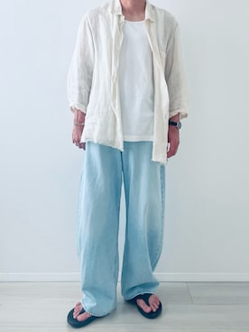 「LIDNM（リドム）のアイテム」を使った、MiYaさん（メンズ・170cm）の夏コーディネート