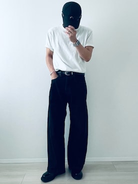 「GU（ジーユー）のアイテム（帽子）」を使った、MiYaさん（メンズ・170cm）の夏コーディネート