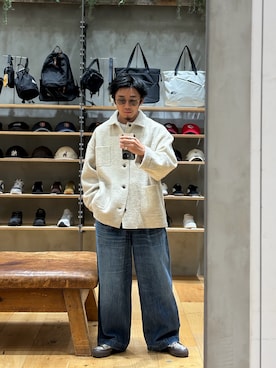 「アイテム（カバーオール）」を使った、薮井　　樹さん（メンズ・169cm）の秋コーディネート