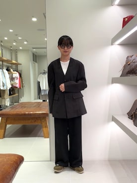 「URBAN RESEARCH（アーバンリサーチ）のTHYARD コンパクトTシャツ（Tシャツ/カットソー、ホワイト系）」を使った、noeさん（レディース・151cm）の秋コーディネート