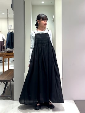 「URBAN RESEARCH（アーバンリサーチ）のPROTCOL　FLOWER NECKLACE（ネックレス、グリーン系）」を使った、noeさん（レディース・151cm）の春コーディネート