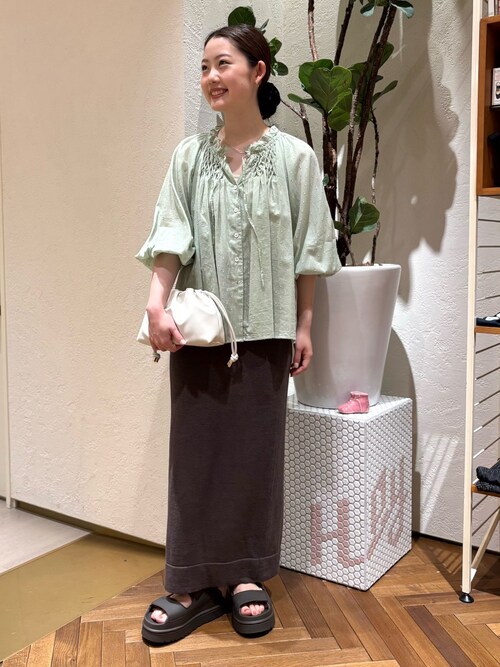 SLOBE IENA（スローブイエナ） ブラウス シャツ ラメドットジャガード 