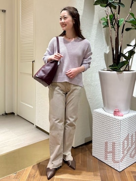「Levi's（リーバイス）のLevi’s/リーバイス SLOBE別注 501'90s デニムパンツ（デニムパンツ、ベージュ系）」を使った、fuyukaさん（レディース・158cm）の冬コーディネート