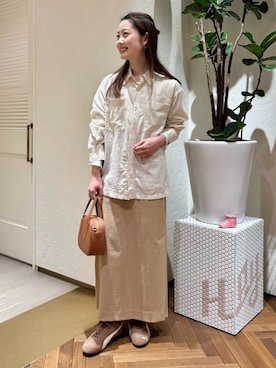 「PUMA（プーマ）の《WEB限定/追加2》PUMA/プーマ SPEEDCAT OG 398846（スニーカー、イエロー系）」を使った、fuyukaさん（レディース・158cm）の春コーディネート