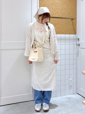 「MILKFED.（ミルクフェド）のアイテム（バッグ）」を使った、hinataさん（レディース・164cm）の春コーディネート