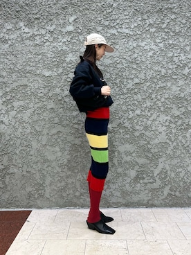 「Tabio（タビオ）のアイテム」を使った、Miyuさん（レディース・163cm）の冬コーディネート