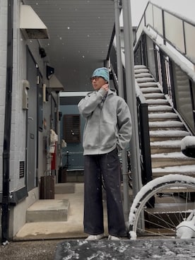 「schott（ショット）のアイテム」を使った、ra_yu_09さん（メンズ・173cm）の冬コーディネート