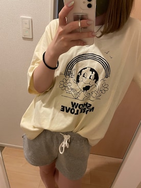 「パジャマ」｜「アイテム（スウェットパンツ）」を使った、yui tさん（レディース・164cm）の夏コーディネート
