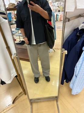 「アイテム（スリッポン）」を使った、あれあれあさん（メンズ・169cm）の夏コーディネート
