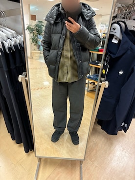 「アイテム（スラックス）」を使った、あれあれあさん（メンズ・169cm）の秋コーディネート