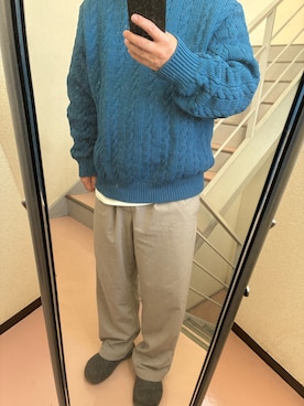 「crocs（クロックス）のアイテム（サンダル）」を使った、あれあれあさん（メンズ・169cm）の冬コーディネート