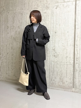 「イチ推しジャケットスタイル」｜「アイテム（その他アウター）」を使った、hinaさん（レディース・157cm）の秋コーディネート