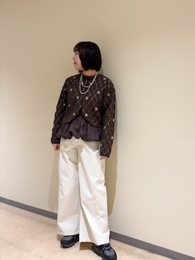 「KBF（ケイビーエフ）のアイテム」を使った、hinaさん（レディース・157cm）の秋コーディネート