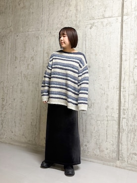 「KBF（ケイビーエフ）のアイテム（トップス）」を使った、hinaさん（レディース・157cm）の秋コーディネート