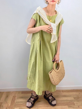 「かたかけ」｜kuuuuraさん（レディース・158cm）の夏コーディネート