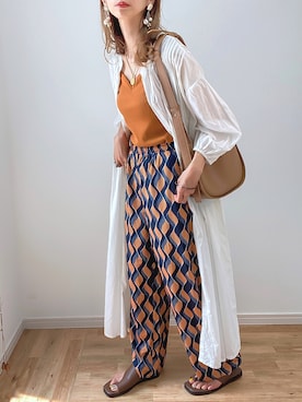 「タックイン」｜「アイテム（ワンピース/ドレス）」を使った、kuuuuraさん（レディース・158cm）の夏コーディネート