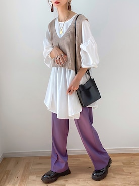 「DHOLIC（ディーホリック）のアイテム」を使った、kuuuuraさん（レディース・158cm）の秋コーディネート