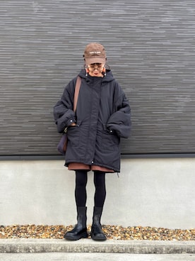 「アイテム（帽子）」を使った、kuuuuraさん（レディース・158cm）の秋コーディネート