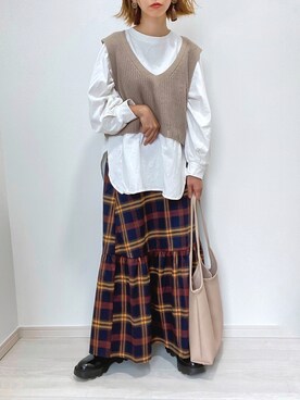「STYLEDOOR（スタイルドア）のアイテム」を使った、kuuuuraさん（レディース・158cm）の秋コーディネート