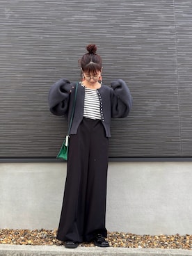 「アイテム（ローファー）」を使った、kuuuuraさん（レディース・158cm）の秋コーディネート