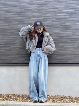 「アイテム（ブルゾン）」を使った、kuuuuraさん（レディース・158cm）の秋コーディネート