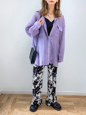 「SpRay PREMIUM（スプレイプレミアム）のアイテム（パンツ）」を使った、kuuuuraさん（レディース・158cm）の夏コーディネート