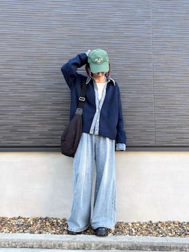 「アイテム（カーディガン/ボレロ）」を使った、kuuuuraさん（レディース・158cm）の冬コーディネート