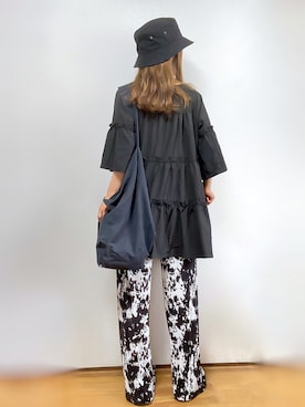 「SpRay PREMIUM（スプレイプレミアム）のアイテム（パンツ）」を使った、kuuuuraさん（レディース・158cm）の夏コーディネート