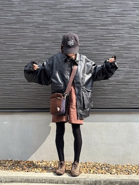 「Starting Over（スターティングオーバー）のアイテム」を使った、kuuuuraさん（レディース・158cm）の冬コーディネート