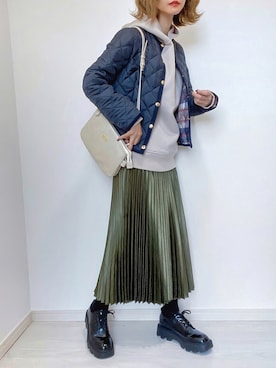 「URBAN RESEARCH Sonny Label（アーバンリサーチサニーレーベル）のポンチルーズパーカー2（Tシャツ/カットソー）」を使った、kuuuuraさん（レディース・158cm）の秋コーディネート