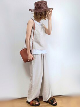 「sakishimatokyo（サキシマトーキョー）のアイテム（その他）」を使った、kuuuuraさん（レディース・158cm）の夏コーディネート