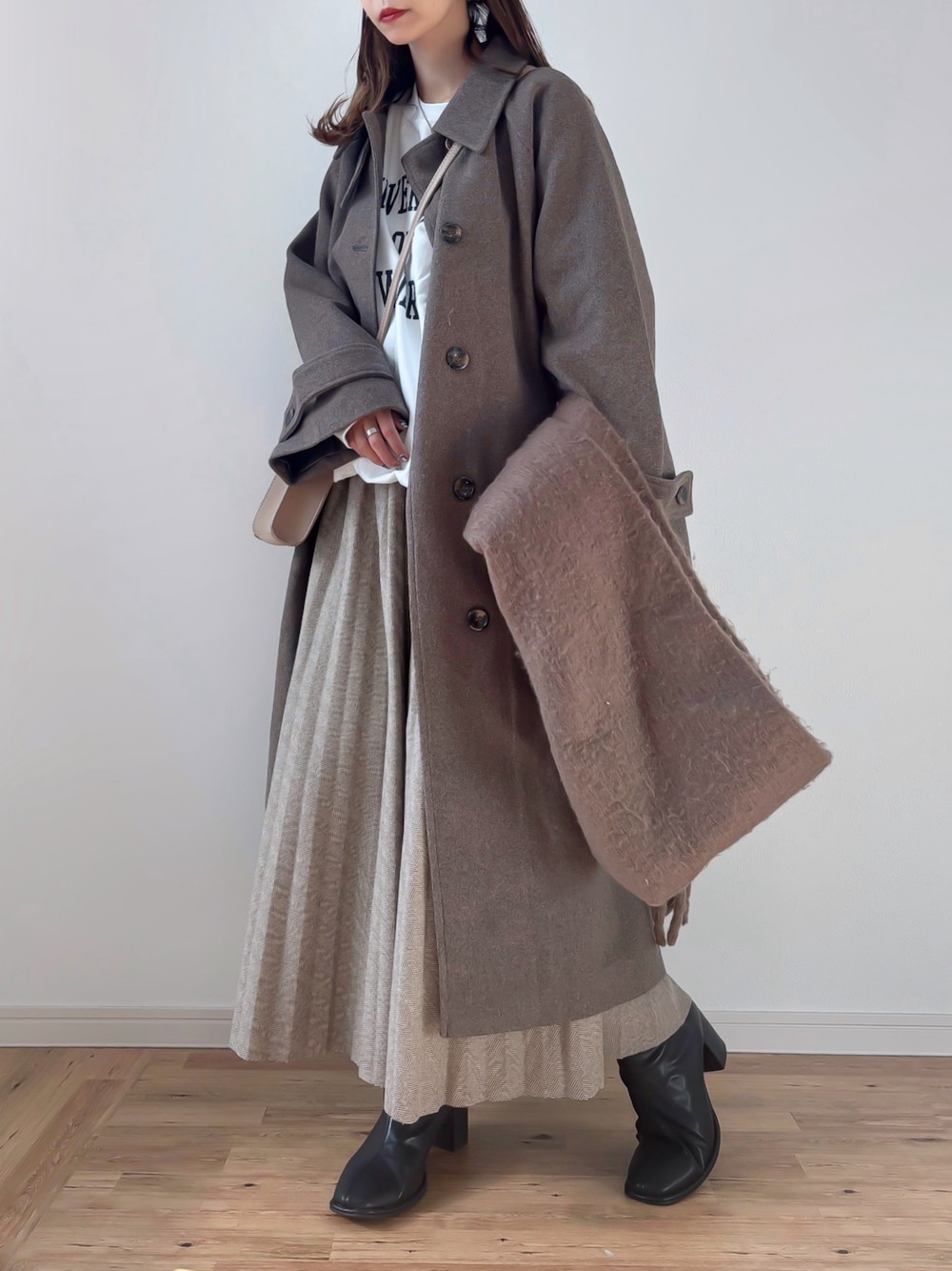 kuuuura｜tiptopのステンカラーコートを使ったコーディネート - WEAR 