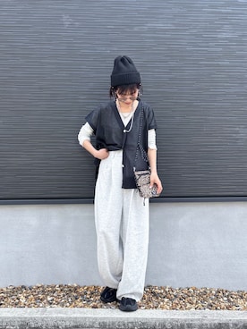 「しまむら（シマムラ）のアイテム（パンツ）」を使った、kuuuuraさん（レディース・158cm）の春コーディネート