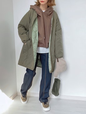 「アイテム（モッズコート）」を使った、kuuuuraさん（レディース・158cm）の秋コーディネート
