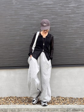 「CIAOPANIC TYPY（チャオパニックティピー）のアイテム（キャップ）」を使った、kuuuuraさん（レディース・158cm）の春コーディネート