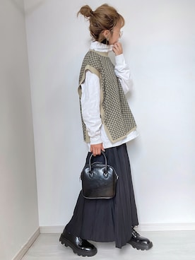 「MATCH&more（マッチアンドモア）のアイテム」を使った、kuuuuraさん（レディース・158cm）の秋コーディネート