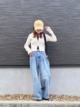「アイテム（タンクトップ）」を使った、kuuuuraさん（レディース・158cm）の秋コーディネート