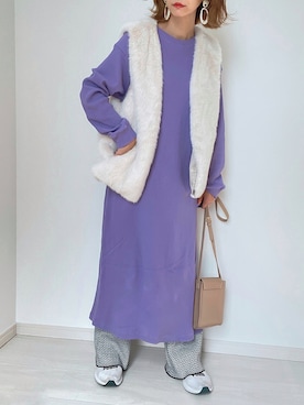 「DHOLIC STYLE（ディーホリックスタイル）のアイテム（ベスト）」を使った、kuuuuraさん（レディース・158cm）の秋コーディネート