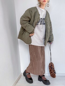 「BeAMS DOT（ビームスドット）のアイテム（ジャケット/アウター）」を使った、kuuuuraさん（レディース・158cm）の冬コーディネート